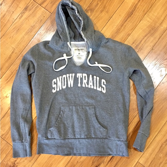 Snow Trails winter Ohio grey gray hoodie sweatshirt top small - Picture 2 of 7